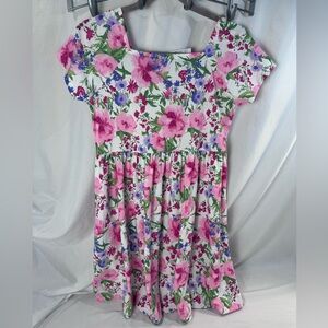 The Children’s Place Girls XXL Pink & Purple Floral Fit & Flare Dress